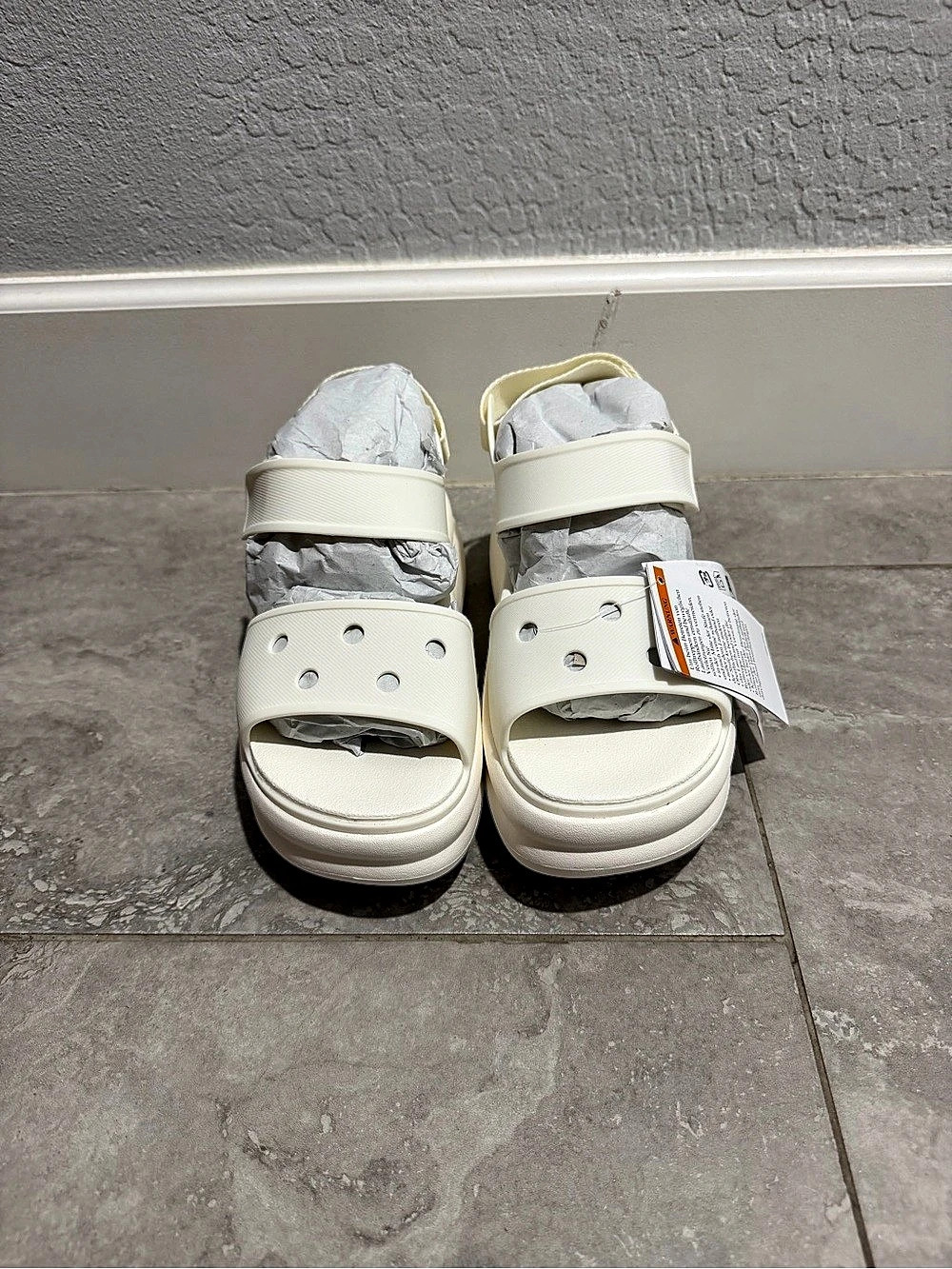 Crocs Soho White Platform Sandals